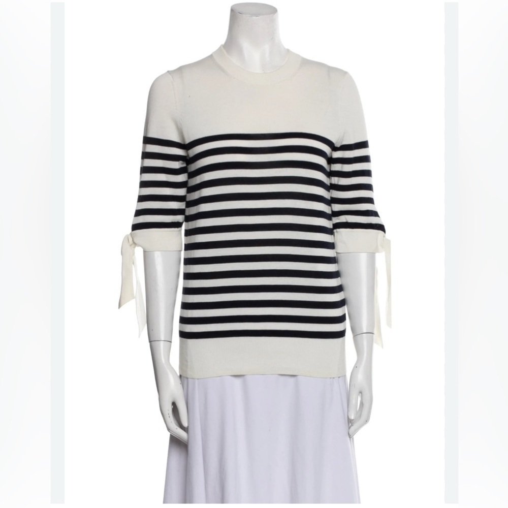 Ann Mashburn stripes nautical sweater top size XS
